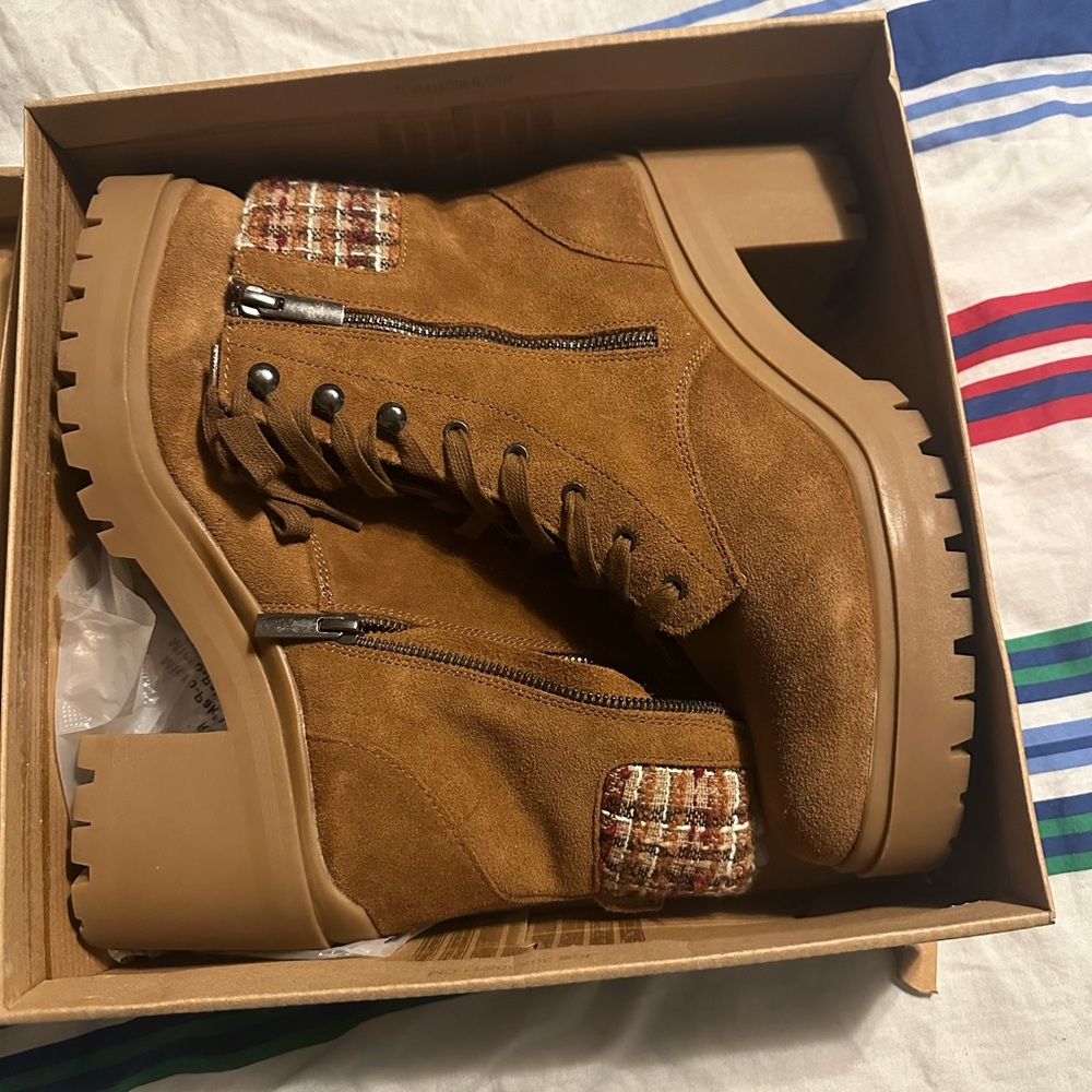 Steve Madden Brown Combat Boots